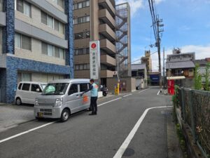 朝の透析搬送の様子